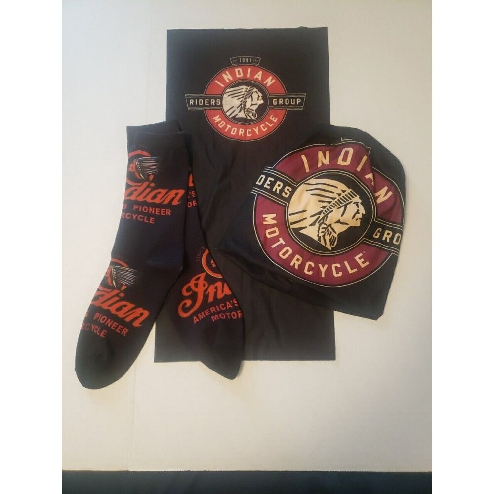 NEW / Indian Motorcycle Gift Lot of 3 (Three) Beenie, Gaiter & Socks